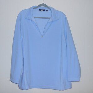 Lands' End Anyweather Quarter zip pullover fleece top Women's plus size 2X